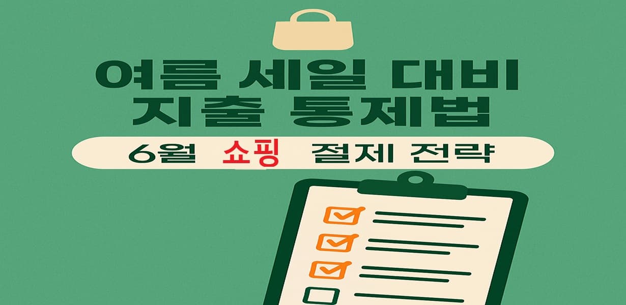 여름 세일 대비 지출 통제법을 주제로 한 썸네일 이미지