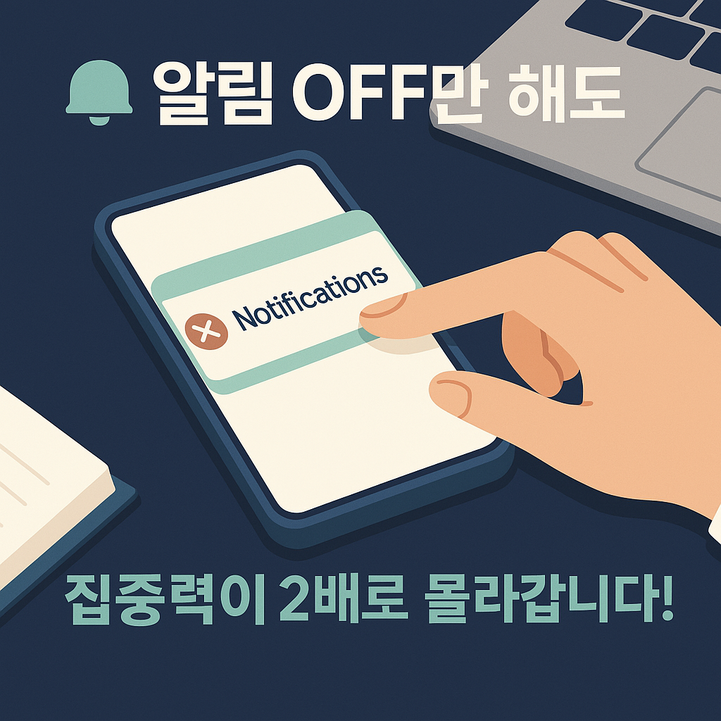 휴대전화 알림 OFF 하는 사진