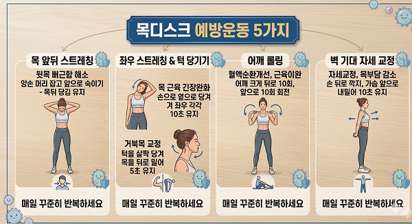 목디스크 예방운동 5가지