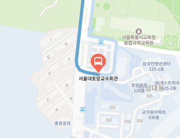 서울대호암교수회관에서 인천공항 리무진 공항버스(6017번) 지도 위치