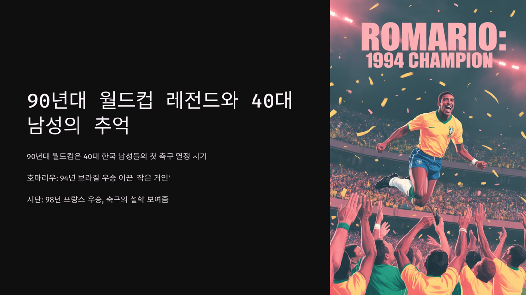 40대 남성들 월드컵 추억