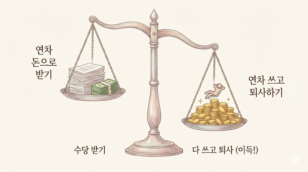 퇴사 시 연차 처리, 어떤 것이 더 이득일까?