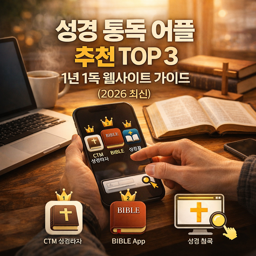 2026 성경 통독 앱 추천 TOP 3 및 효과적인 온라인 활용 가이드