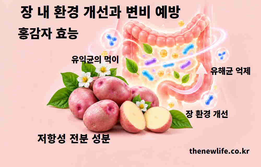 홍감자 효능 장 내 환경 개선 변비 예방