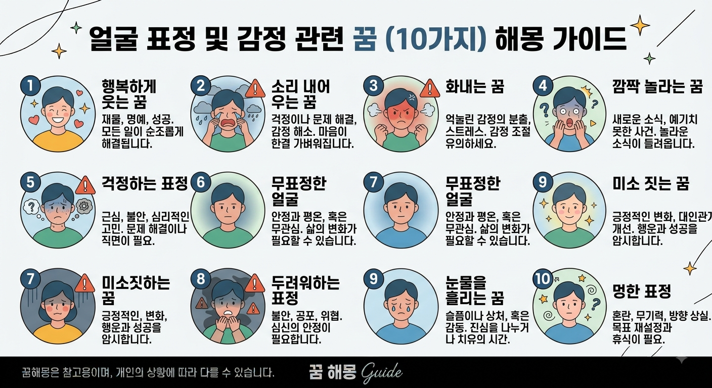 내 얼굴의 상태 및 변화와 관련된 꿈 10가지