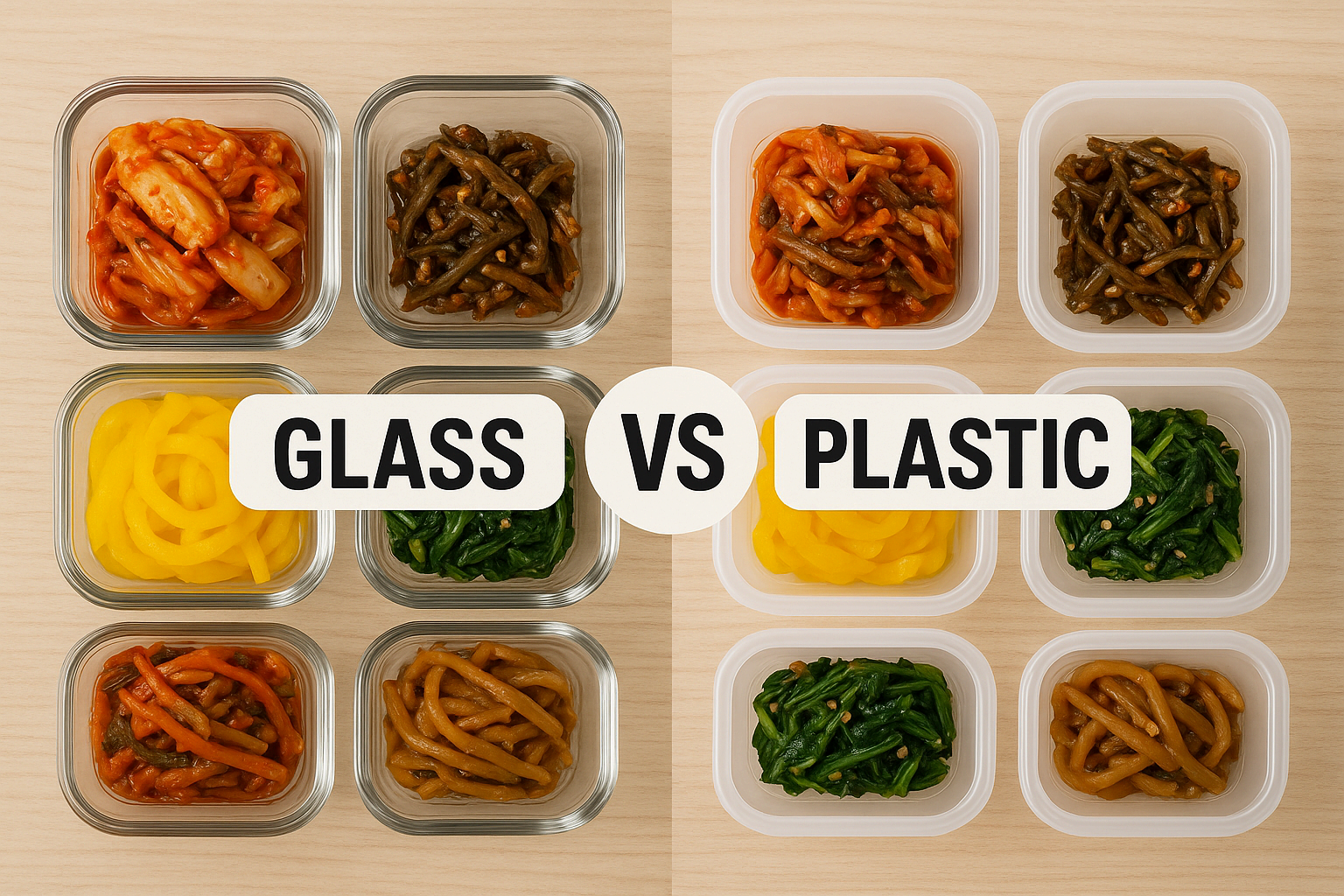 🥗 반찬 보관할 때 유리 vs 플라스틱 용기, 무엇이 더 좋을까?