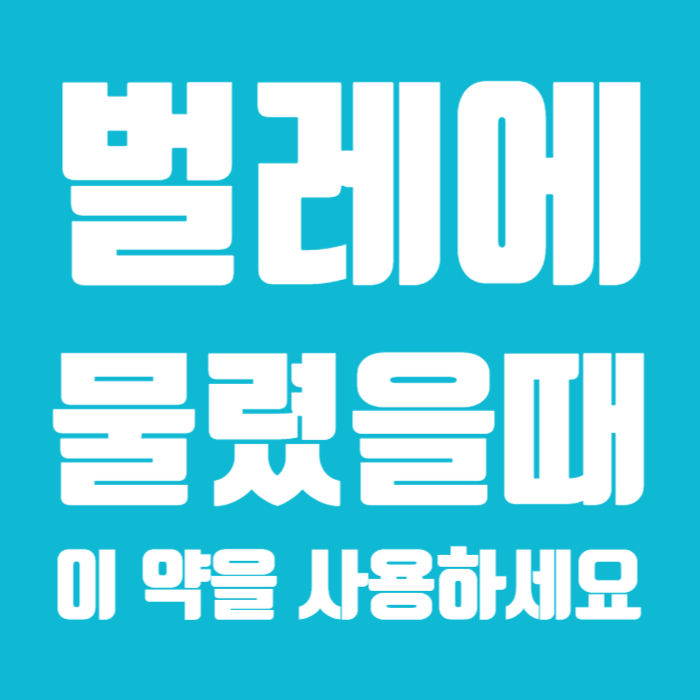 벌레에 물렸을때 바르는 약