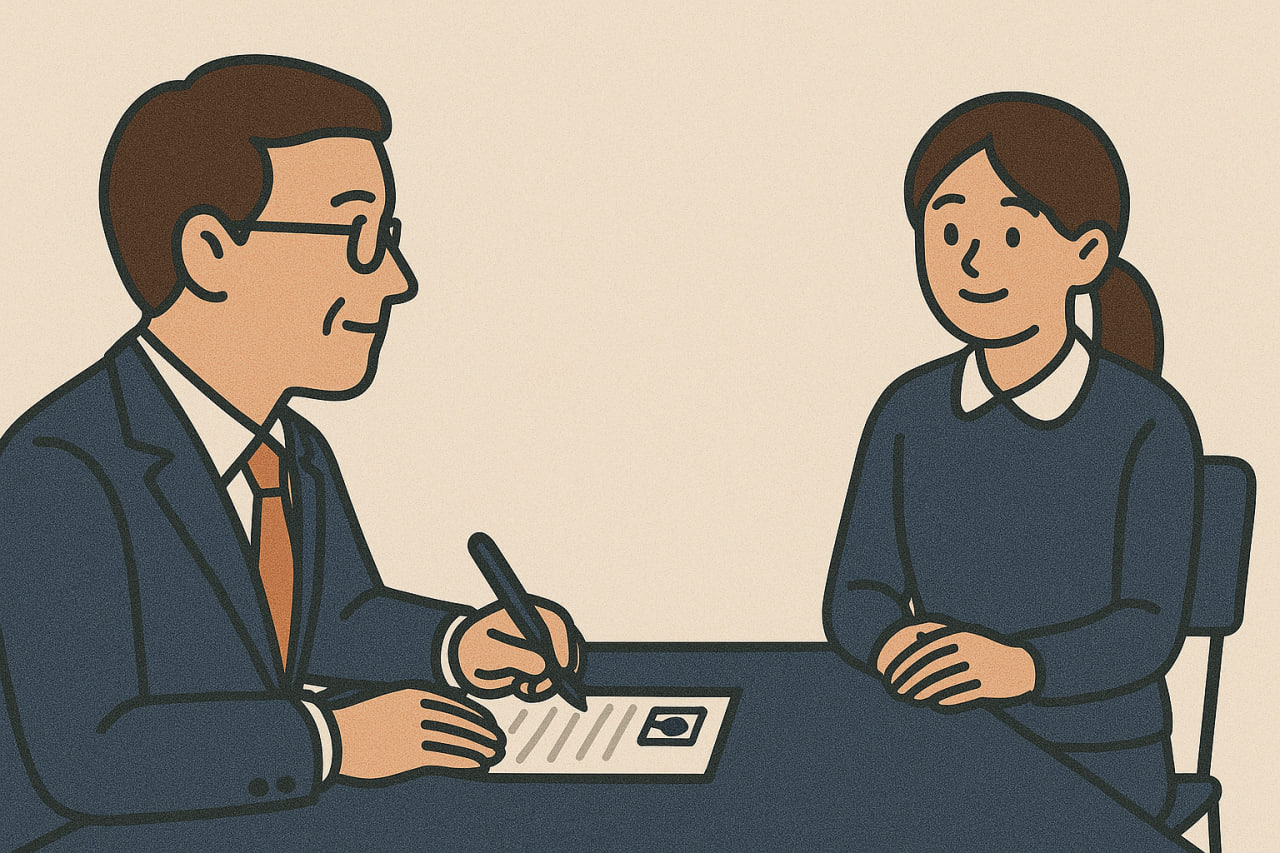 면접 보는 이미지