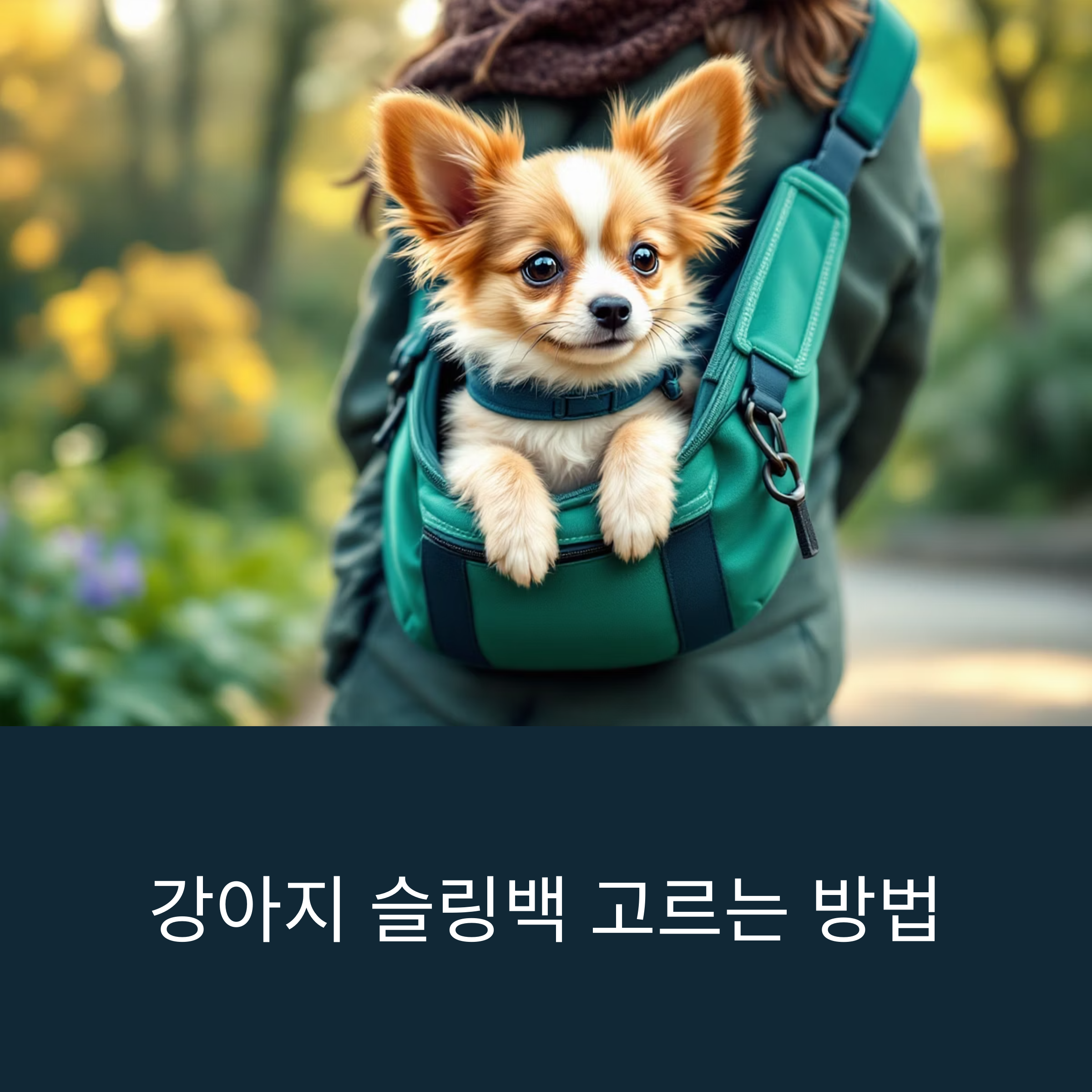 강아지 슬링백 고르는 방법