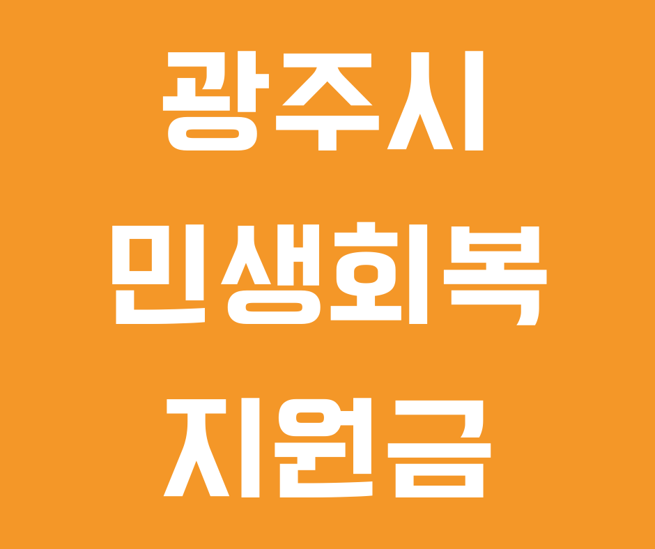 광주시 민생회복지원금