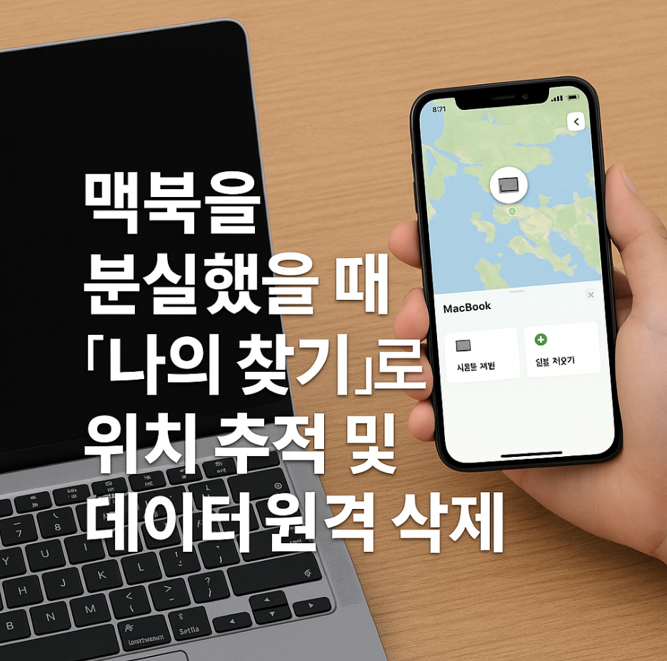 맥북을 분실했을 때, '나의 찾기'로 위치 추적 및 데이터 원격 삭제