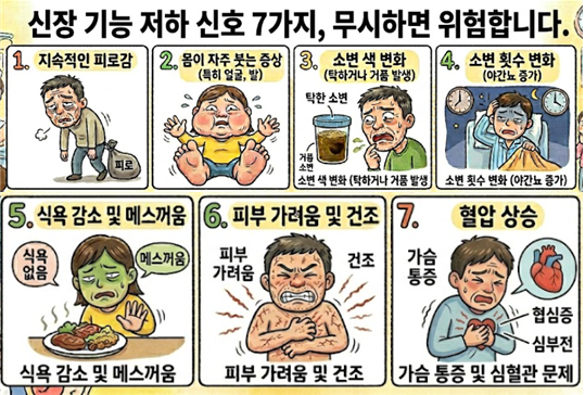 신장 기능 저하 신호 7가지, 무시하면 위험합니다.-사진-