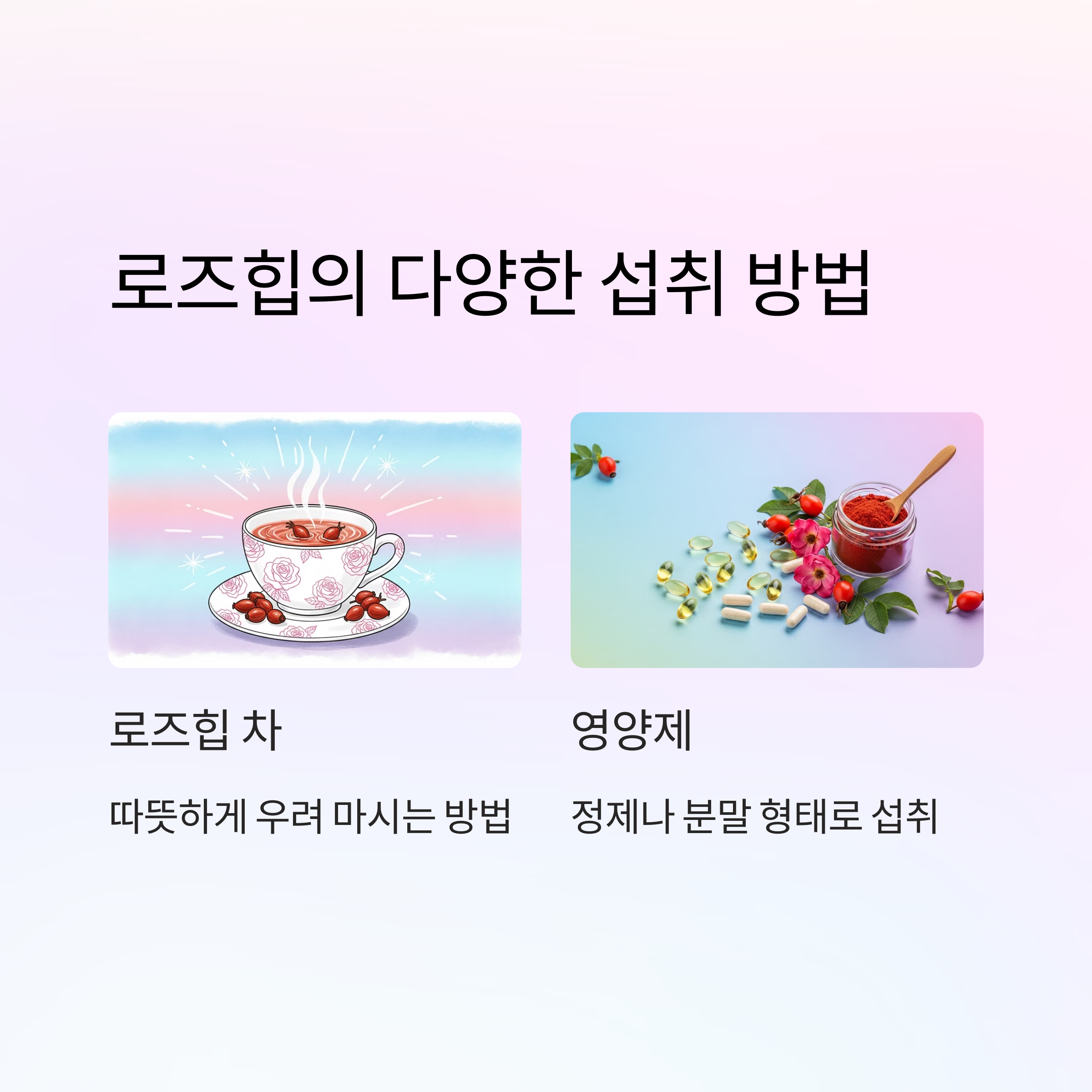 로즈힙의 다양한 섭취 방법