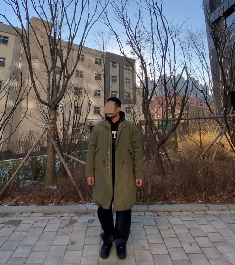 데일리룩('25. 12. 5.)인더스트 점퍼 개파카 M65 야상 피시테일, 갓디스 짐웨어 헤비워싱 오버핏 후드티, 갓디스 짐웨어 헤비워싱 오버핏 트레이닝팬츠, 나이키 덩크하이 블랙