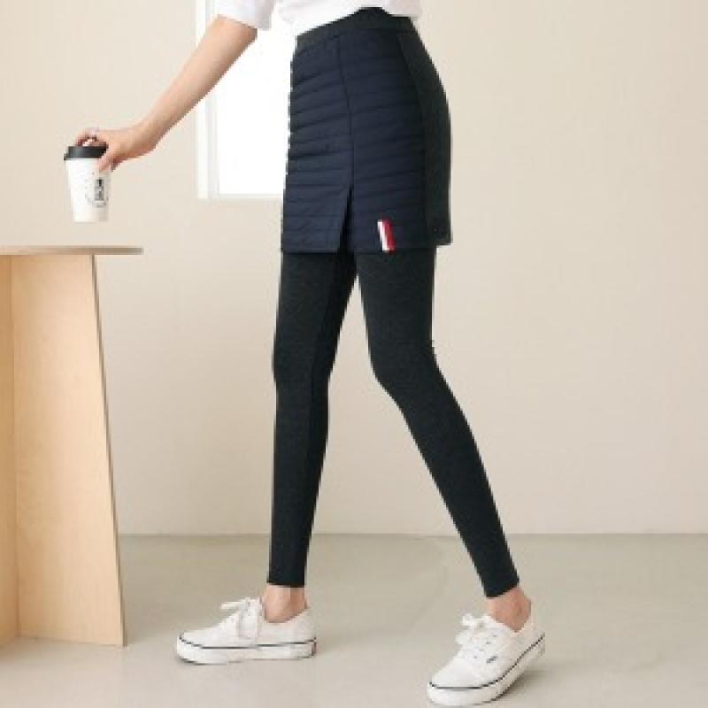 핑크시슬리 테잎 패딩 밍크 치마레깅스