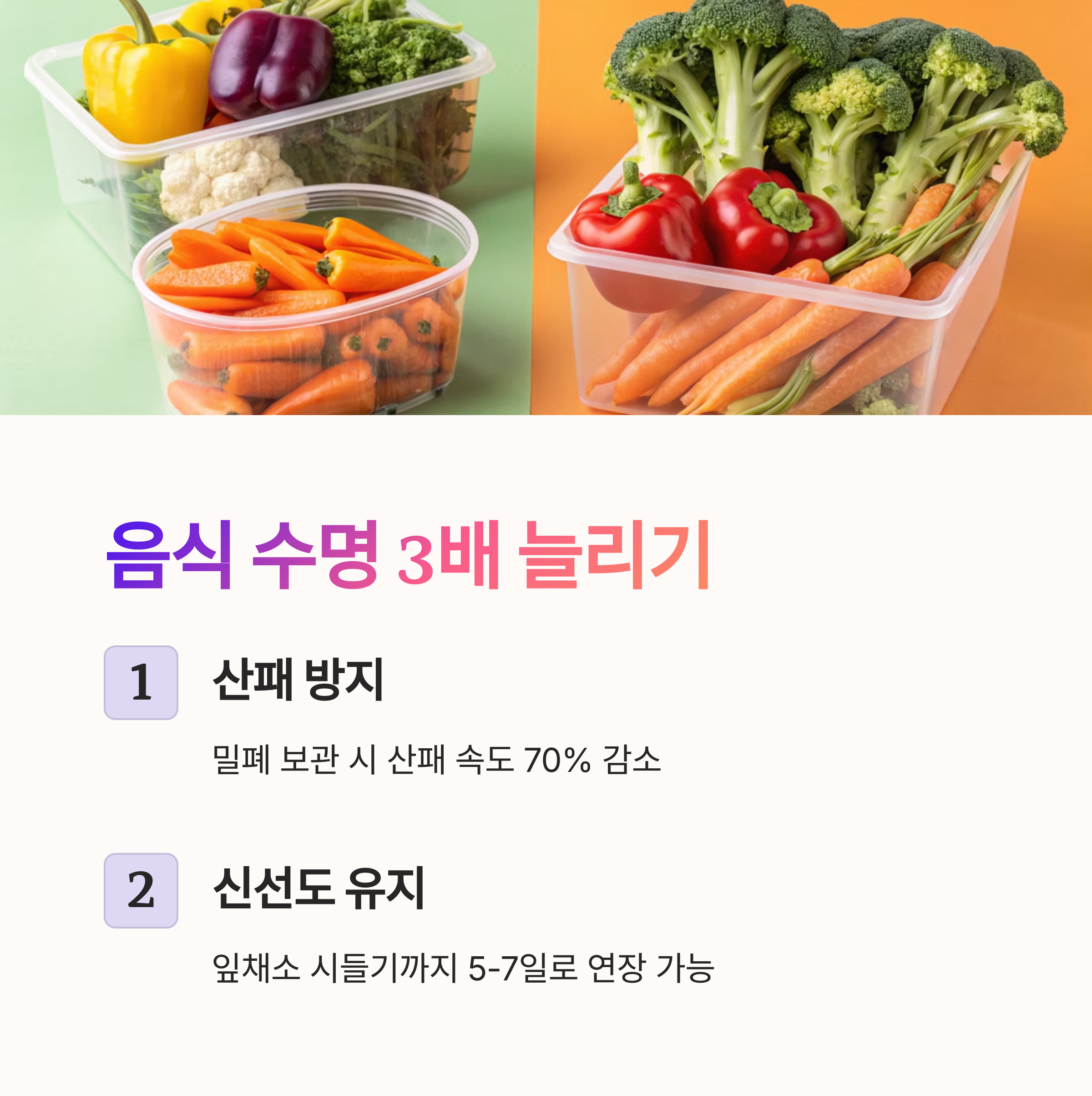 음식 수명 3배 늘리기