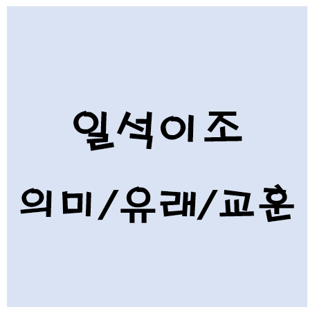 일석이조