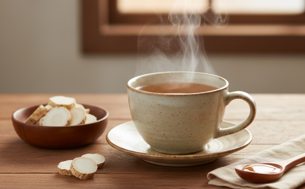 기관지 회복에 좋은 따뜻한 도라지차