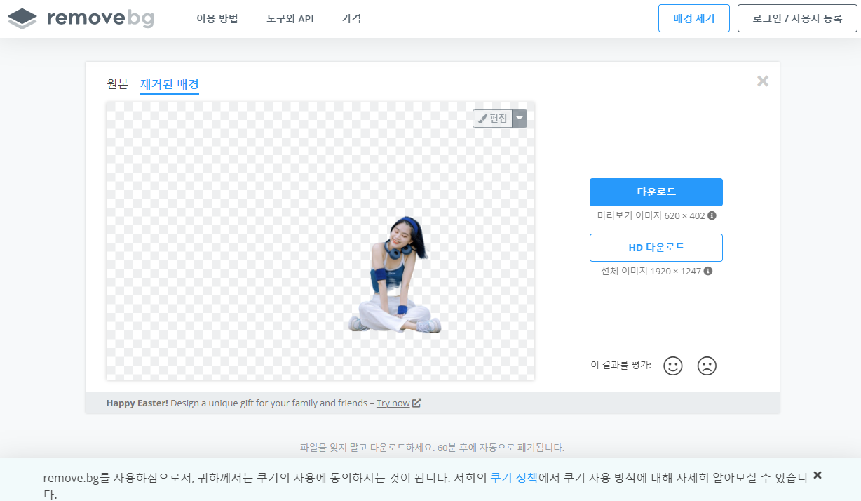 사진 배경 없애기 무료로 할 수 있는 온라인 사이트 캡처 5