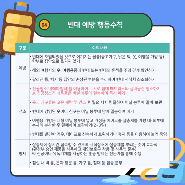 빈대 예방 수칙