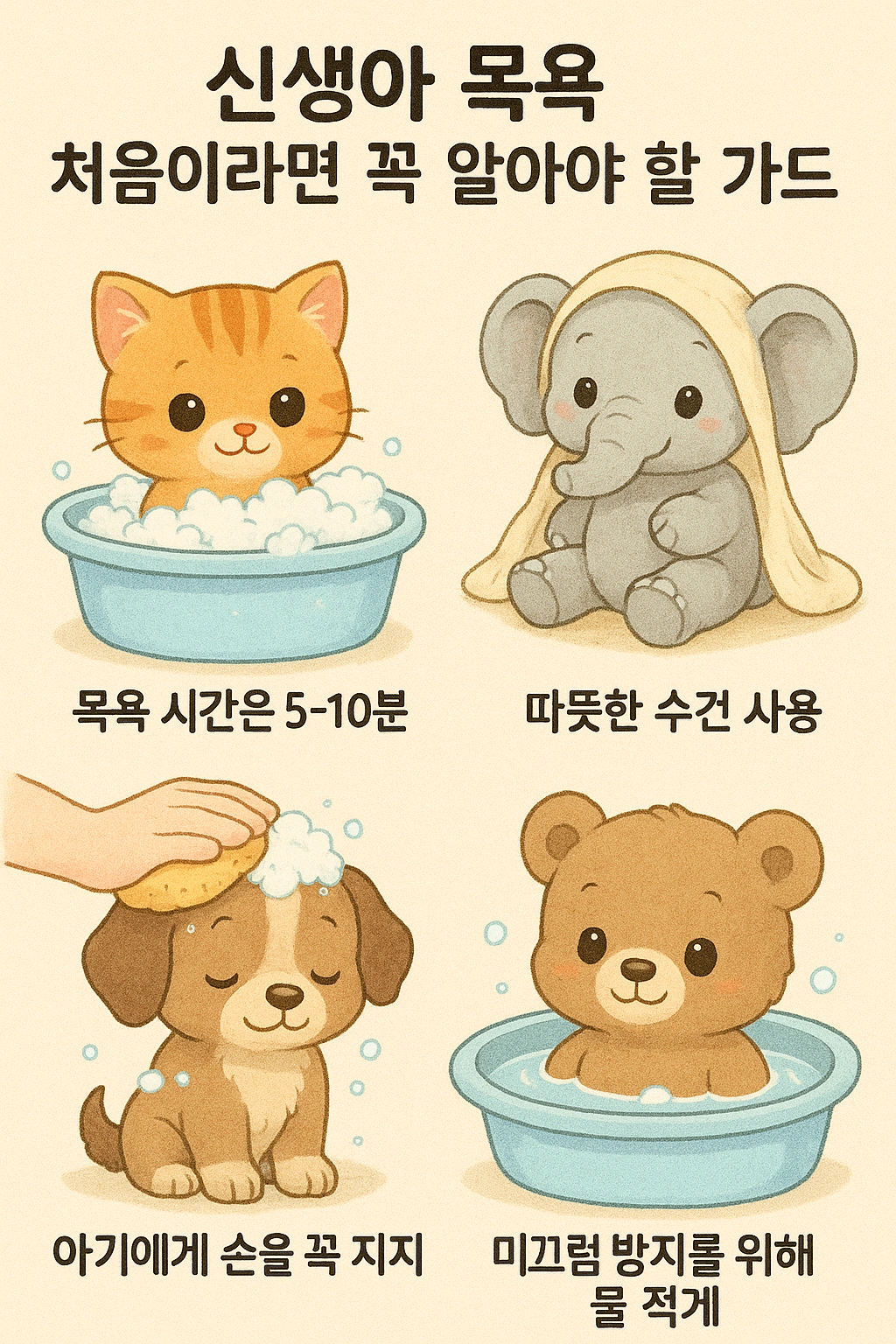 신생아 목욕, 처음이라면 꼭 알아야 할 가이드