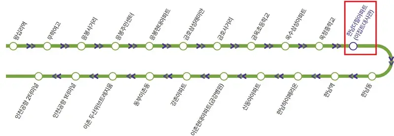 한남더힐아파트 인천공항 공항버스 노선