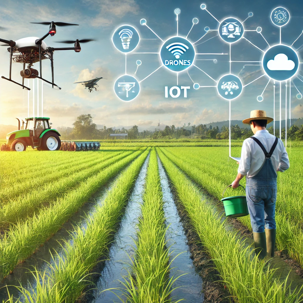 스마트 농업 기술을 지원하는 드론과 센서