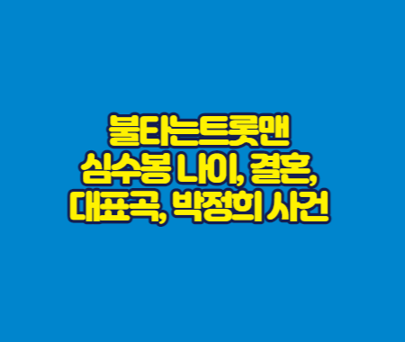 불타는트롯맨 심수봉 나이, 결혼, 대표곡, 박정희 사건