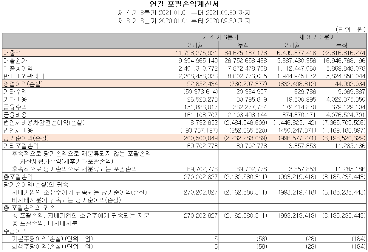 네온테크-손익계산서