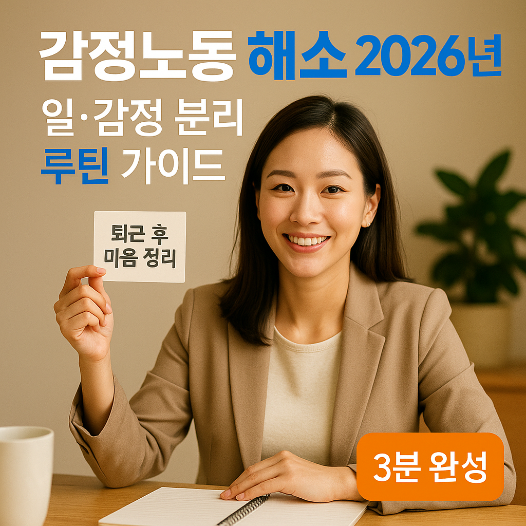 감정노동 해소 2026년 ｜ 일&middot;감정 분리 루틴 가이드