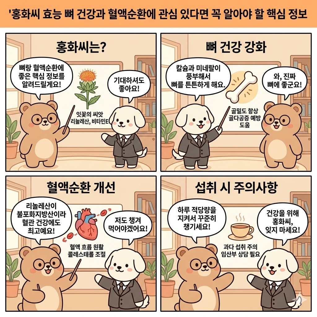 홍화씨 효능 뼈 건강과 혈액순환에 관심 있다면 꼭 알아야 할 핵심 정보