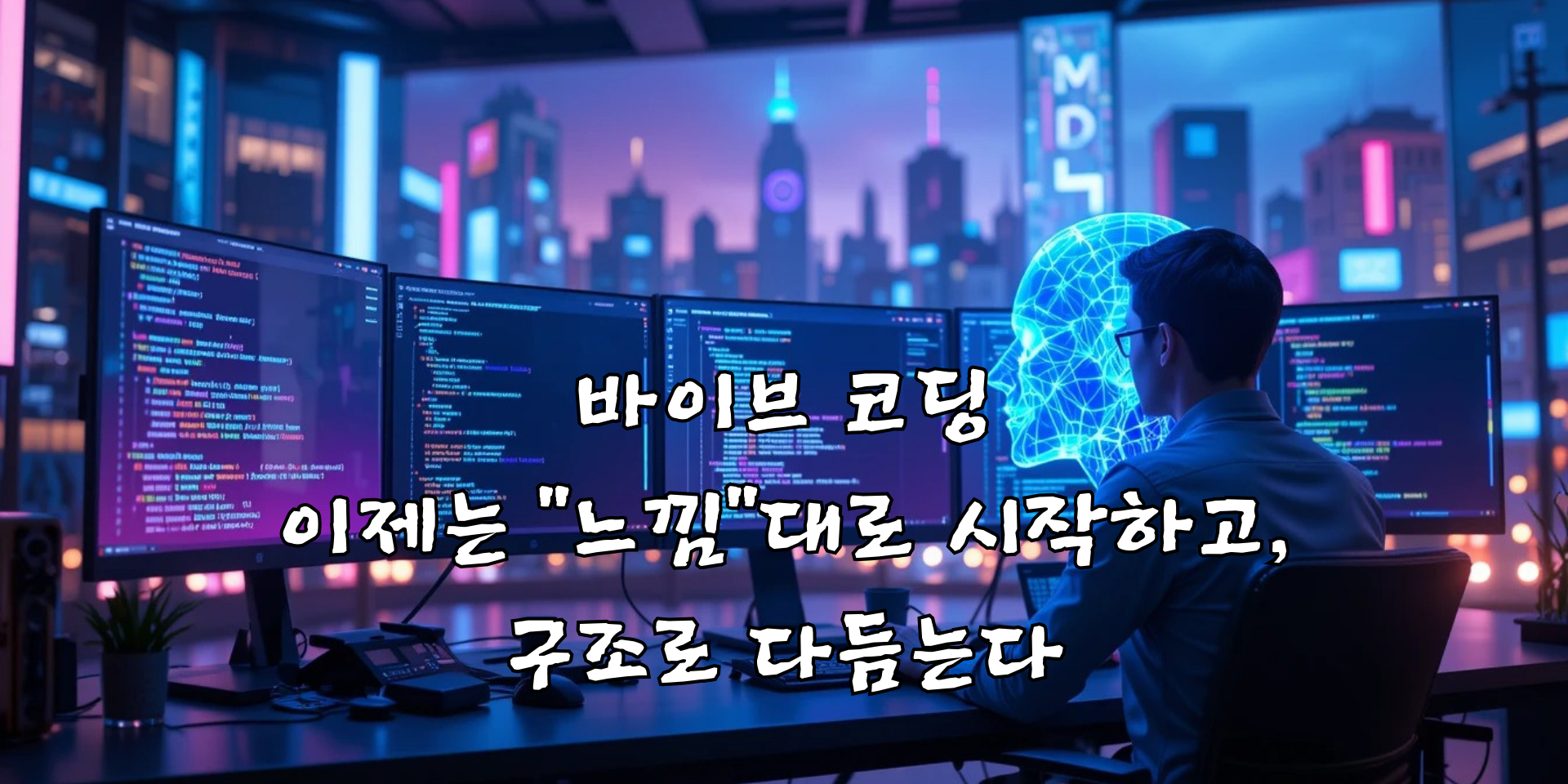 바이브 코딩
이제는 &ldquo;느낌&rdquo;대로 시작하고,
구조로 다듬는다