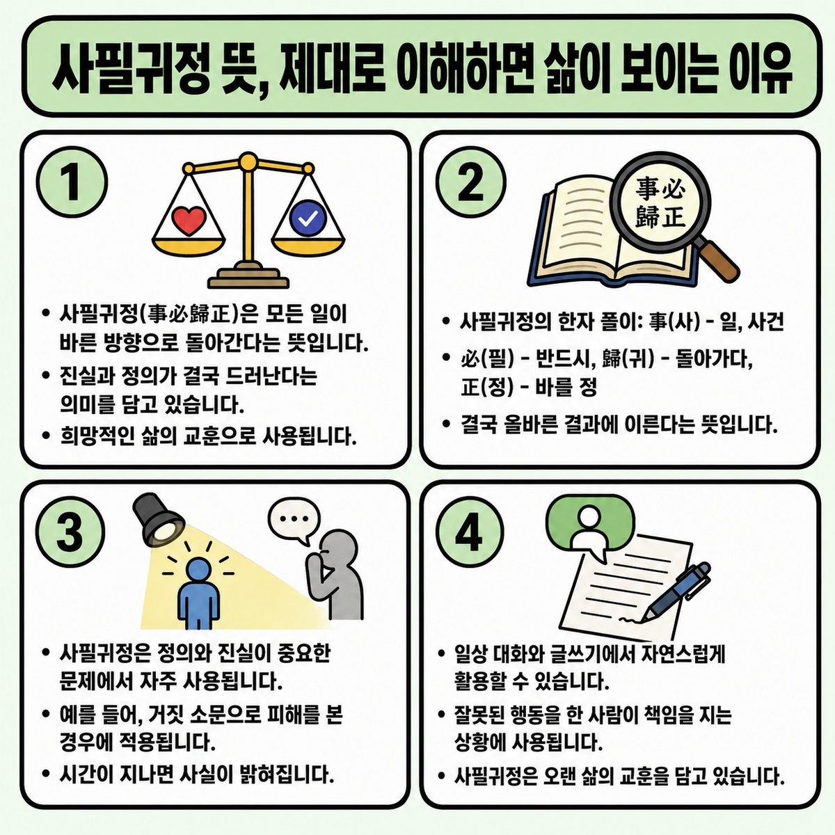 사필귀정 뜻, 제대로 이해하면 삶이 보이는 이유