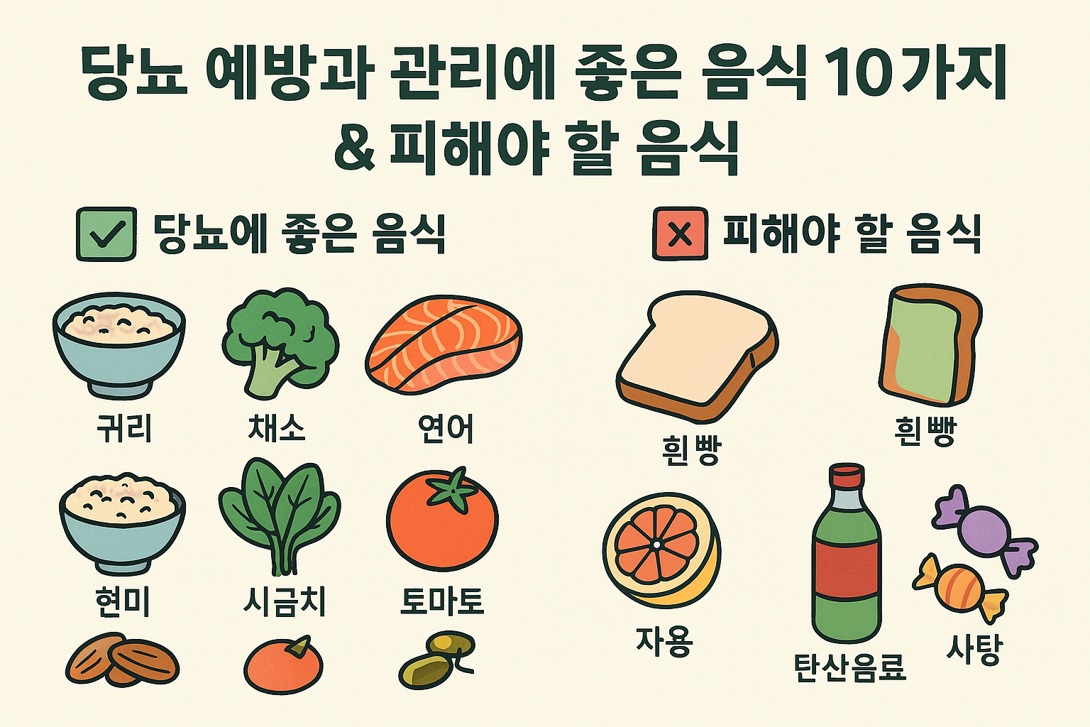 당뇨 예방과 관리에 좋은음식