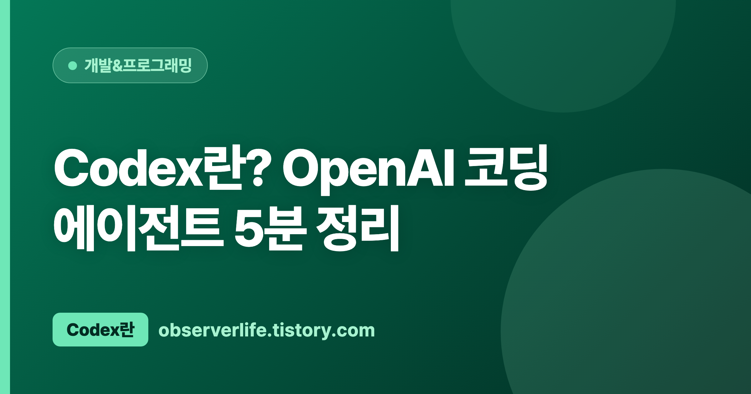 Codex란? OpenAI 코딩 에이전트 5분 정리 (2026)