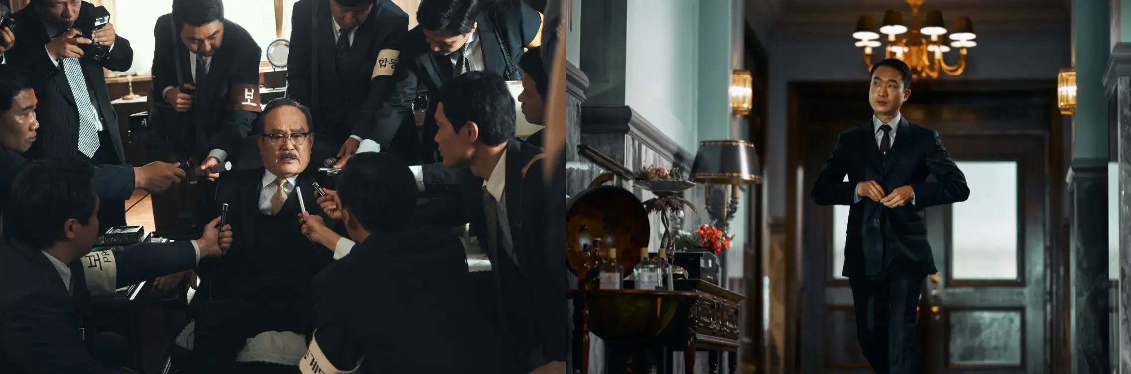 킹메이커 조우진(이실장 역) 권력의 정점에서 냉철하게 공작 정치를 설계하는 중앙정보부 실세의 서늘한 분위기