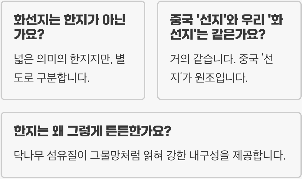 화선지 vs 한지, 아직도 헷갈린다면? (완벽 구별법)