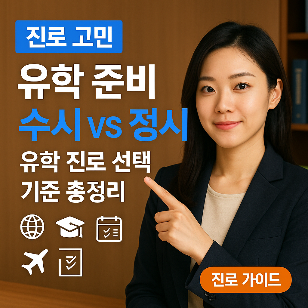 [진로 고민] 유학 준비 수시 vs 정시 ｜ 유학 진로 선택 기준 총정리