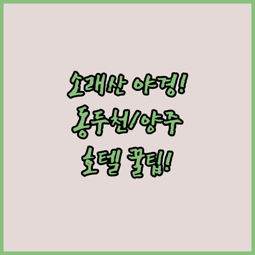 소래산 야경 명당 가는 법과 동두천 ..