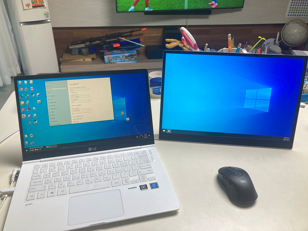 16MR70 휴대용모니터 LG그램 +View2 사용 후기