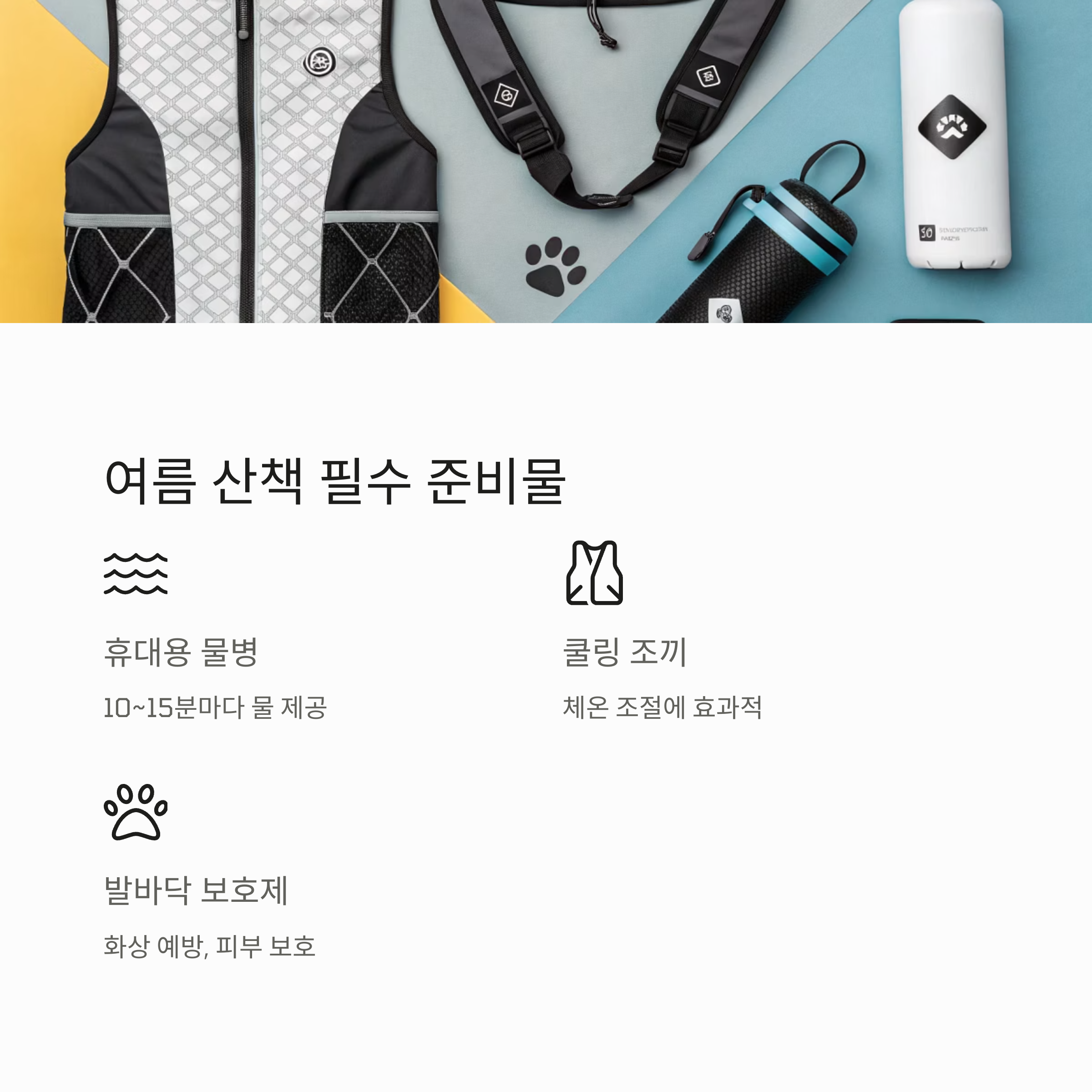 여름 산책 필수 준비물