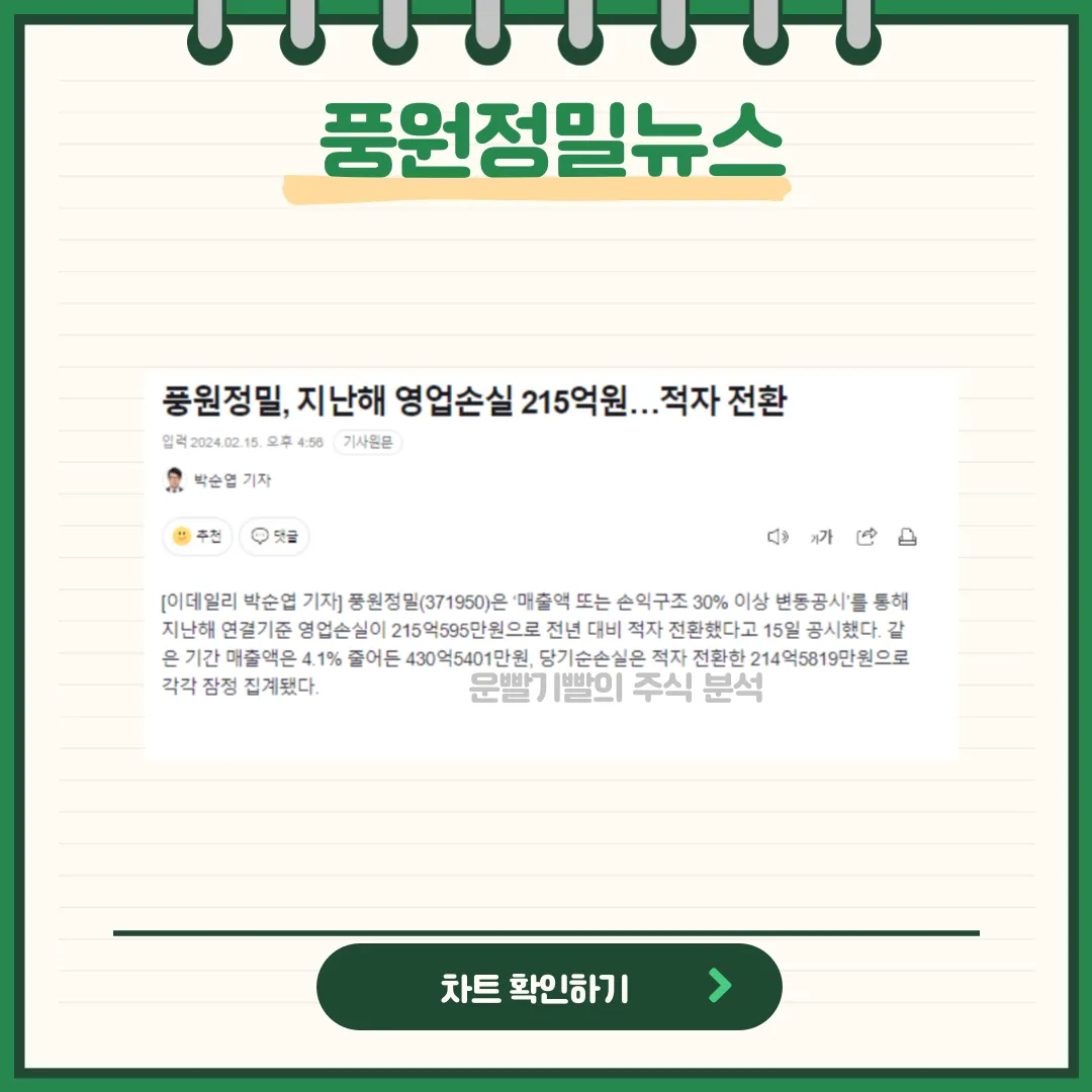 풍원정밀 뉴스