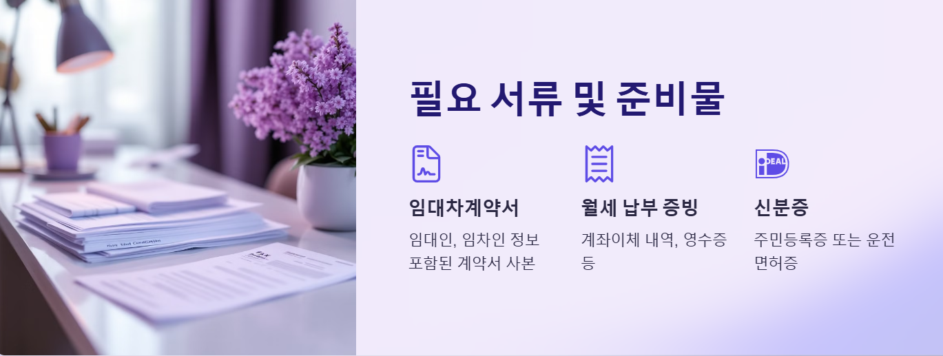 월세 세액공제 신청시 필요 서류