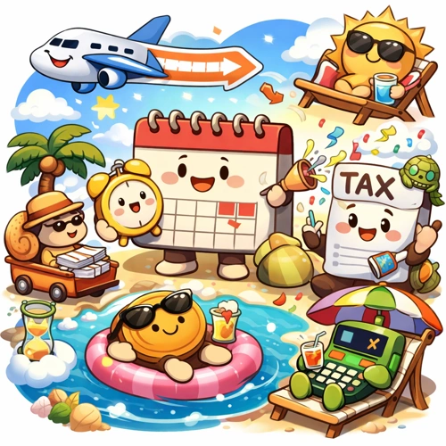 납부기한 연장 달력 캐릭터