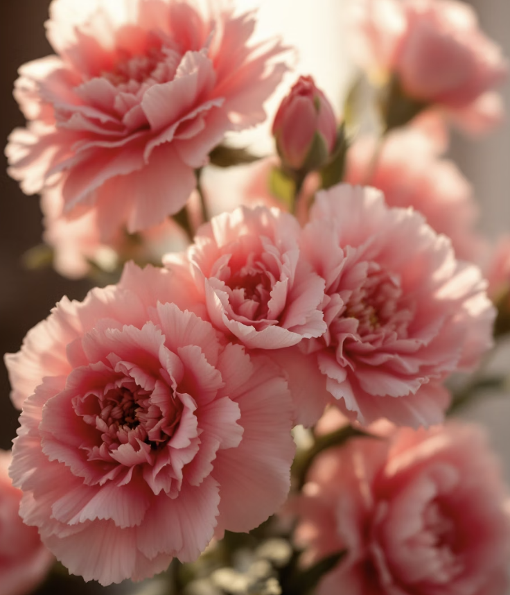 달콤한 사랑의 속삭임&amp;#44; 분홍색 카네이션