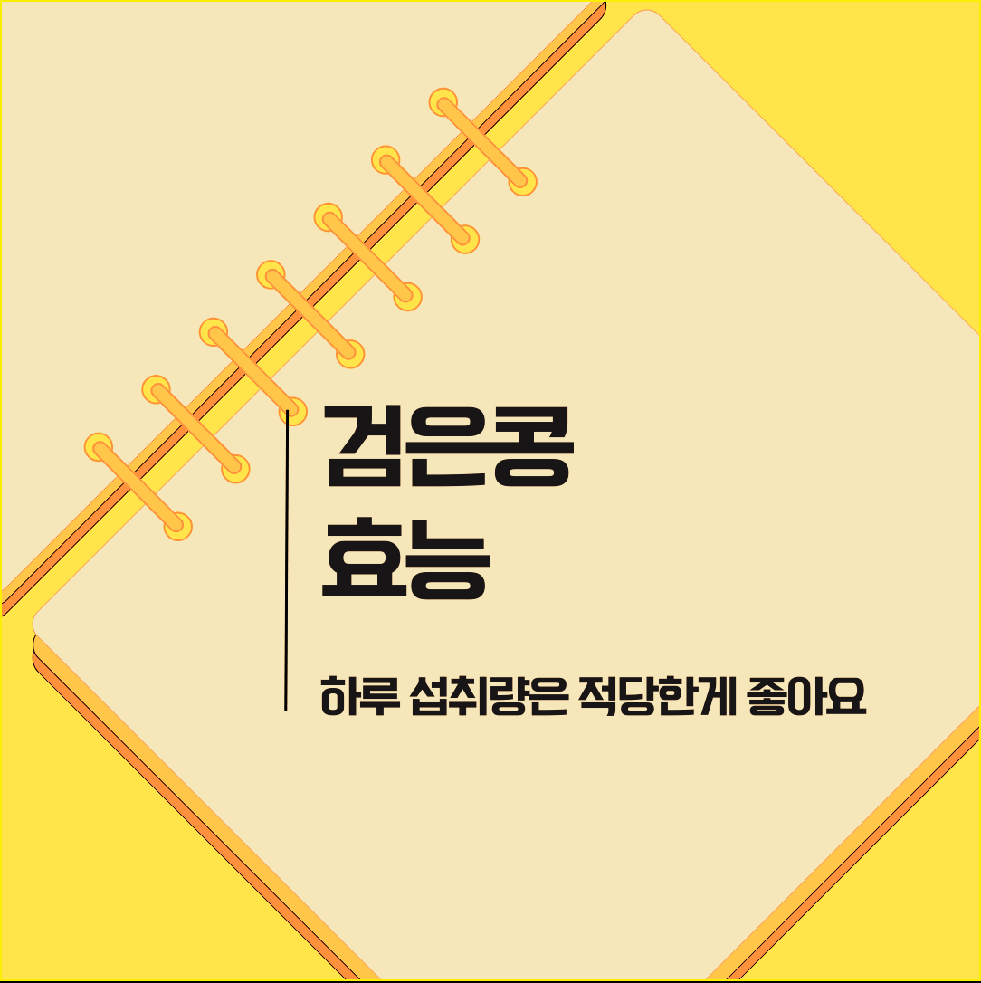검은콩 효능 하루 섭취량은 적당한게 좋아요!