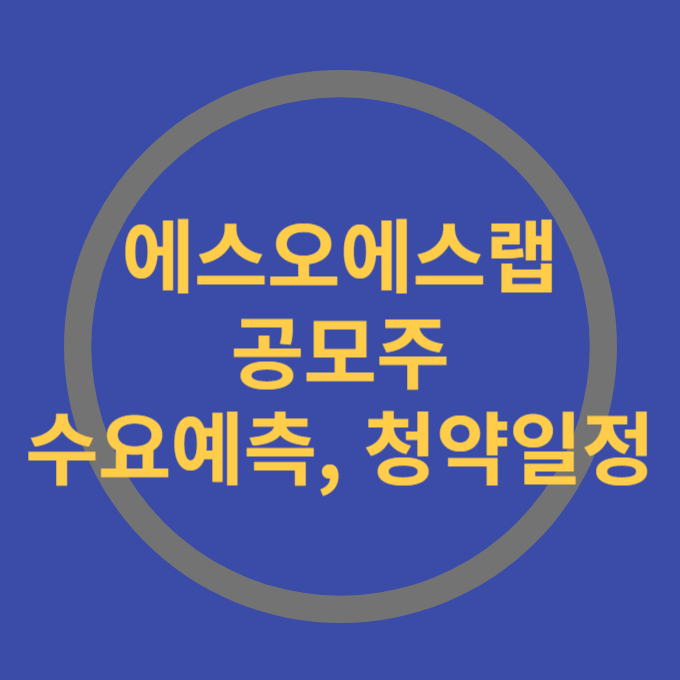 에스오에스랩 공모주
