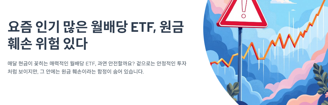 요즘 인기 많은 월배당 ETF, 원금 훼손 위험 있다