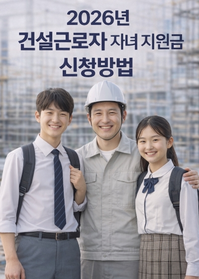 건설근로자 자녀 지원금 신청방법 총정리!(2026년)