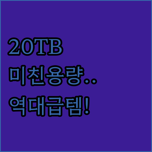 대용량 20TB 외장하드 씨게이트 아..